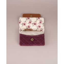 MinimalistWallet Pequeña Rosa Bordo