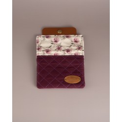 MinimalistWallet Pequeña Rosa Bordo
