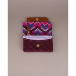 MinimalistWallet Pequeña Chevron Bordo