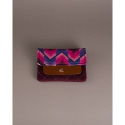 MinimalistWallet Pequeña Chevron Bordo