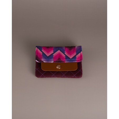 MinimalistWallet Pequeña Chevron Bordo
