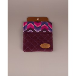 MinimalistWallet Pequeña Chevron Bordo